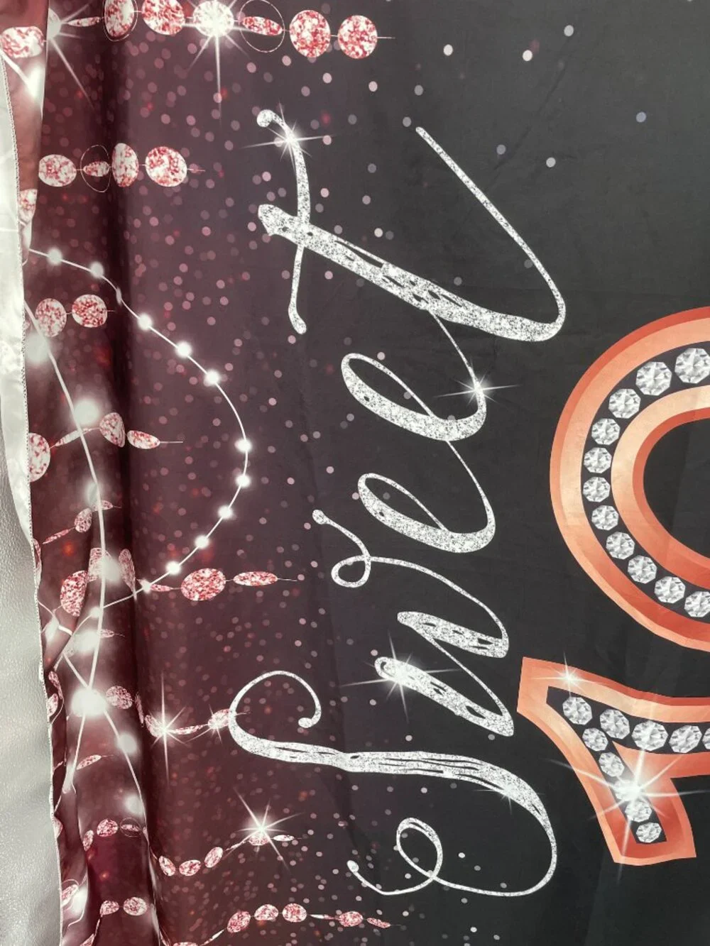 Sweet 16 Happy Birthday Party Backdrop Banner